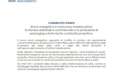 Shock energetico e mancanza materia prima: stampa editoriale, commerciale e packaging a rischio continuità produttiva